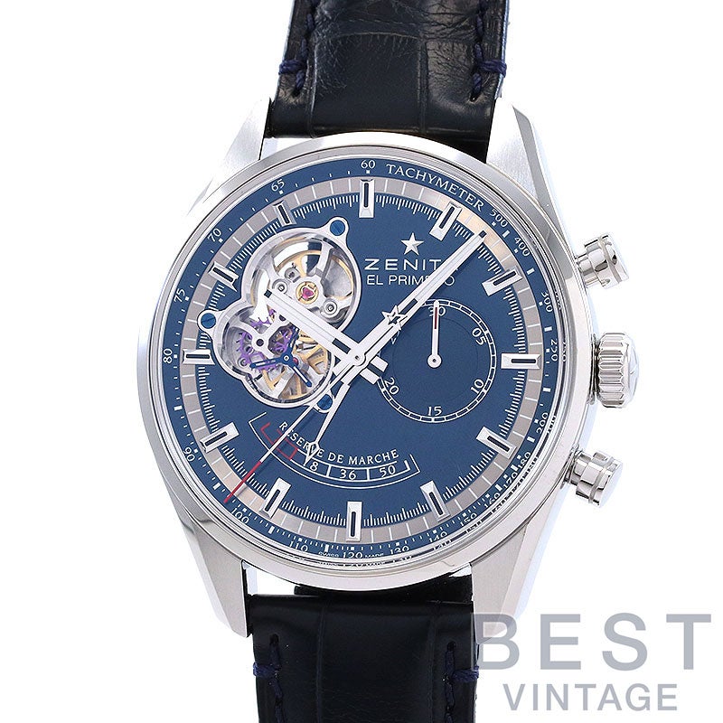 【中古】ZENITH CHRONOMASTER POWER RESERVE TRIBUTE TO CHARLES VERMOT ゼニス クロノマスター パワーリザーブ シャルル・ベルモ 03.2085.4021/51.C700