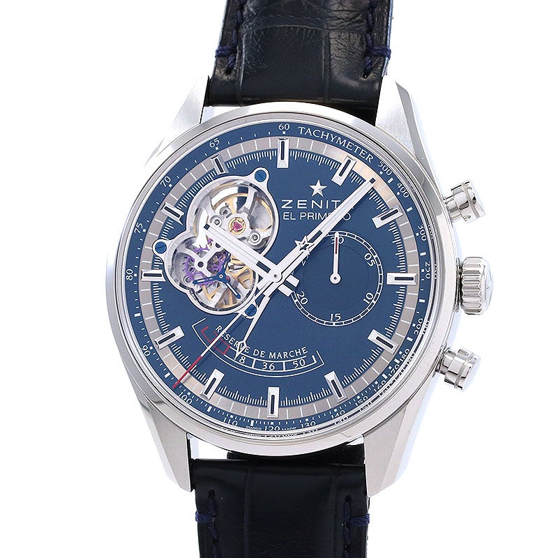 【中古】ZENITH CHRONOMASTER POWER RESERVE TRIBUTE TO CHARLES VERMOT ゼニス クロノマスター パワーリザーブ シャルル・ベルモ 03.2085.4021/51.C700