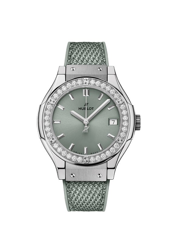 HUBLOT CLASSIC FUSION TITANIUM SAGE GREEN DIAMONDS ウブロ クラシック・フュージョン チタニウム セージグリーン ダイヤモンド 581.NX.891G.NR.1104