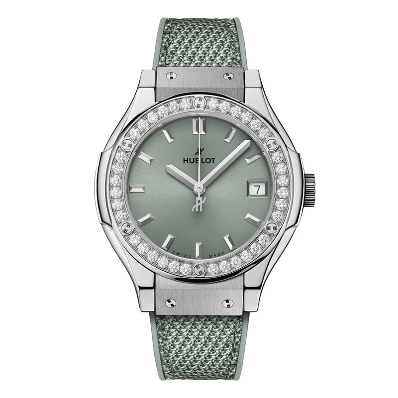 HUBLOT CLASSIC FUSION TITANIUM SAGE GREEN DIAMONDS ウブロ クラシック・フュージョン チタニウム セージグリーン ダイヤモンド 581.NX.891G.NR.1104