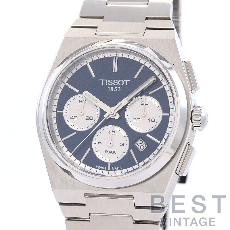 【中古】TISSOT PRX 42MM CHRONOGRAPH ティソ PRX 42MM クロノグラフ T137.427.11.041.00