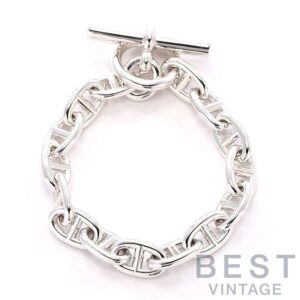 【中古】HERMES CHAINE D’ANCRE BRACELET MM 15PIECES エルメス シェーヌダンクル モアイヤンモデル 15コマ -