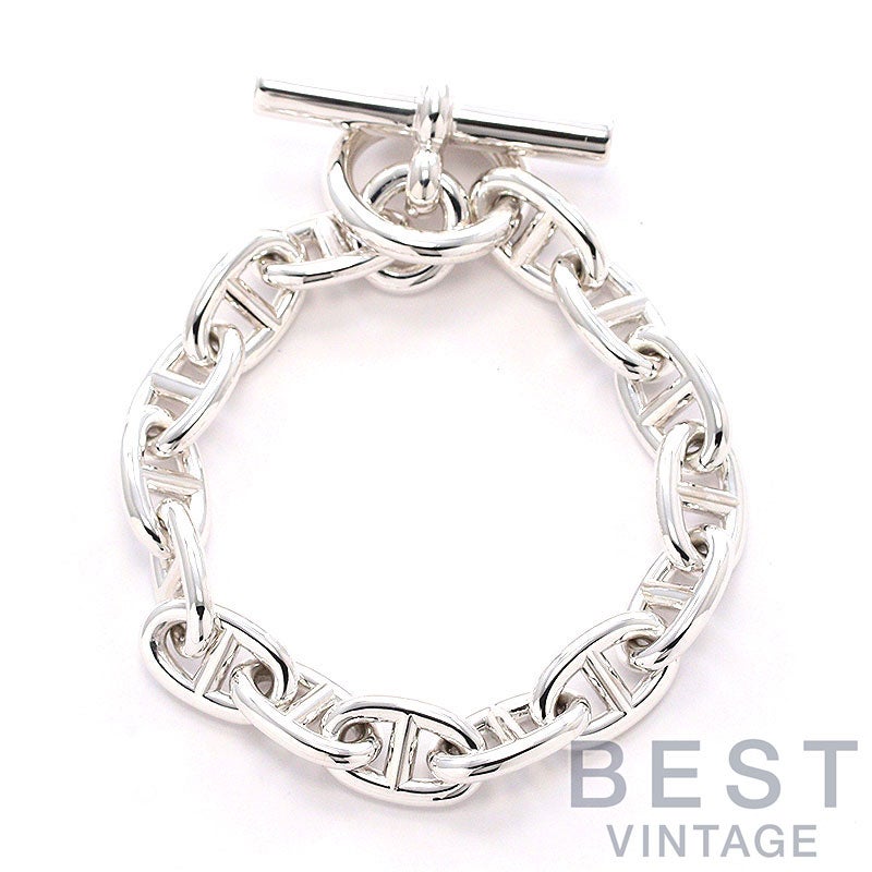 【中古】HERMES CHAINE D’ANCRE BRACELET MM 15PIECES エルメス シェーヌダンクル モアイヤンモデル 15コマ -