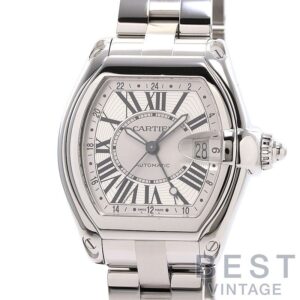【中古】CARTIER ROADSTER DE CARTIER EXTRA-LARGE MODEL GMT カルティエ ロードスター ドゥ カルティエ XL GMT W62032X6