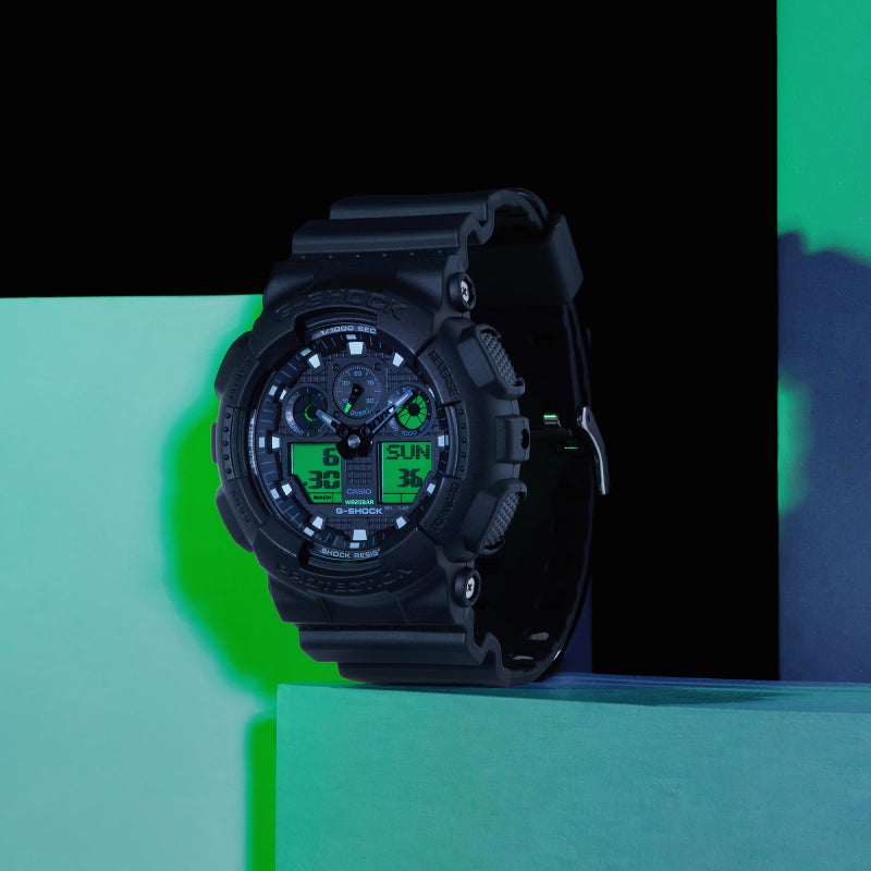G-SHOCK ANALOG DIGITAL GA-100 SERIES ジーショック アナログデジタル GA-100 シリーズ GA-100BEG-1AJF
