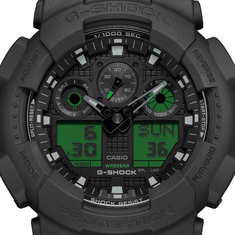 G-SHOCK ANALOG DIGITAL GA-100 SERIES ジーショック アナログデジタル GA-100 シリーズ GA-100BEG-1AJF