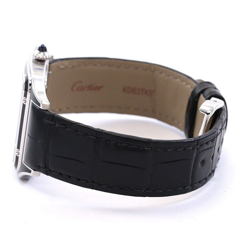 【中古】CARTIER SANTOS-DUMONT LARGE MODEL BLACK LACQUER カルティエ サントス デュモン LM ブラックラッカー WSSA0046
