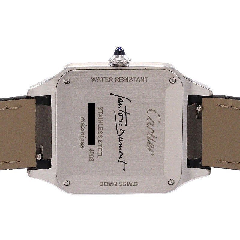 【中古】CARTIER SANTOS-DUMONT LARGE MODEL BLACK LACQUER カルティエ サントス デュモン LM ブラックラッカー WSSA0046