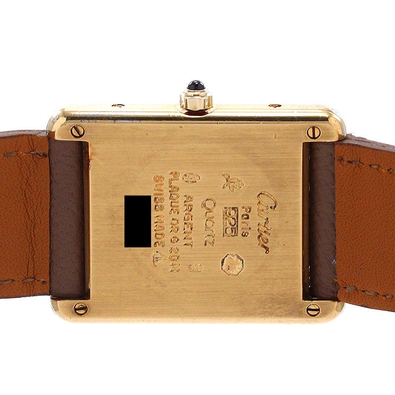 【中古】CARTIER MUST TANK LARGE MODEL VERMEIL カルティエ マストタンク LM ヴェルメイユ 83918223 (6 81006)