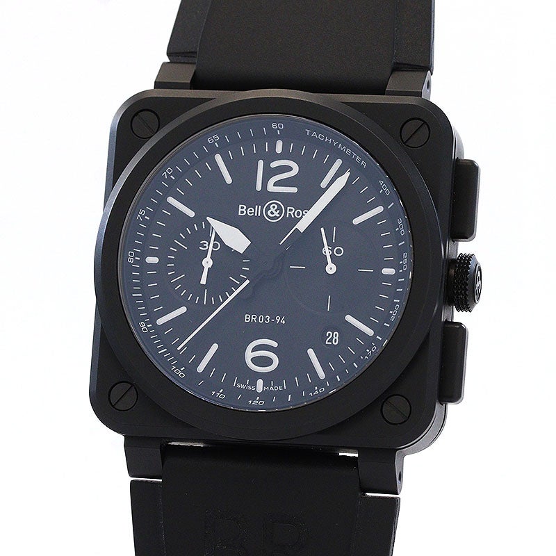 【中古】BELL & ROSS BR-03 CHRONO BLACK MATTE ベル&ロス BR-03 クロノ ブラック マット BR0394-BL-CE