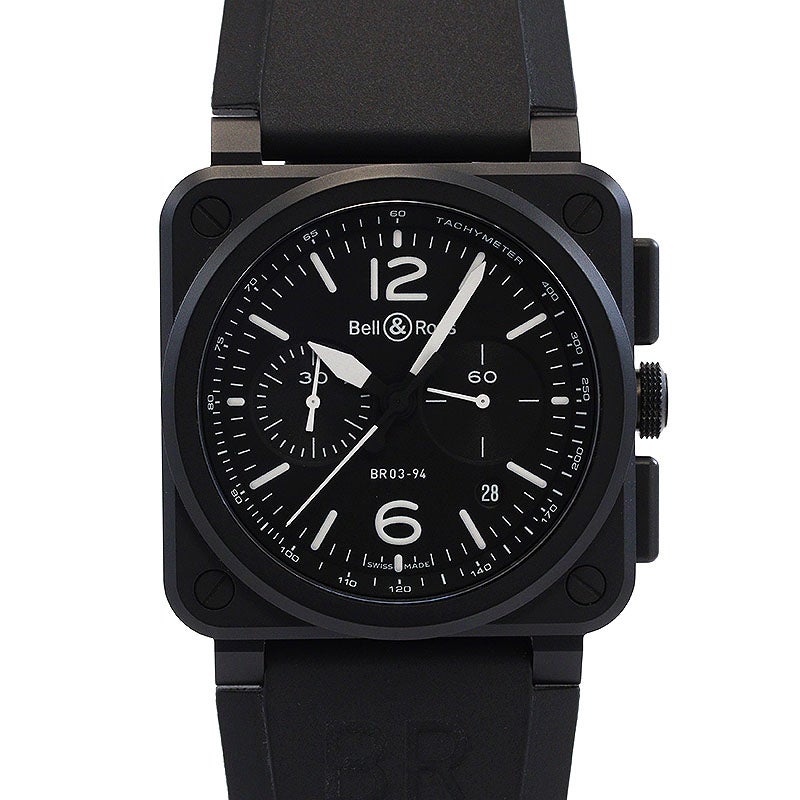 【中古】BELL & ROSS BR-03 CHRONO BLACK MATTE ベル&ロス BR-03 クロノ ブラック マット BR0394-BL-CE