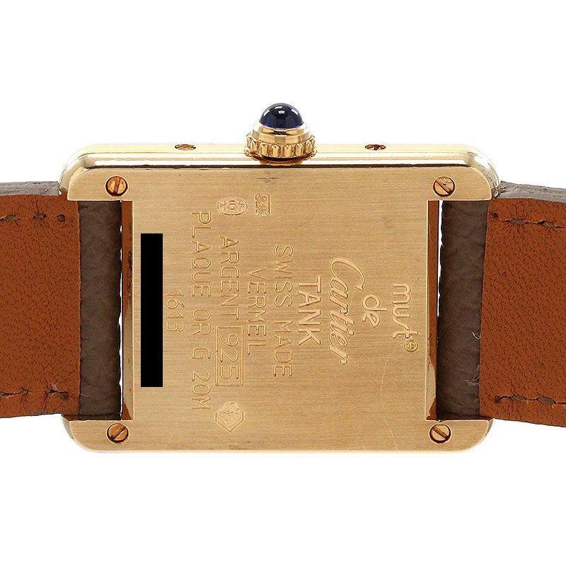 【中古】CARTIER MUST TANK SMALL MODEL VERMEIL カルティエ マストタンクSM ヴェルメイユ W1003154