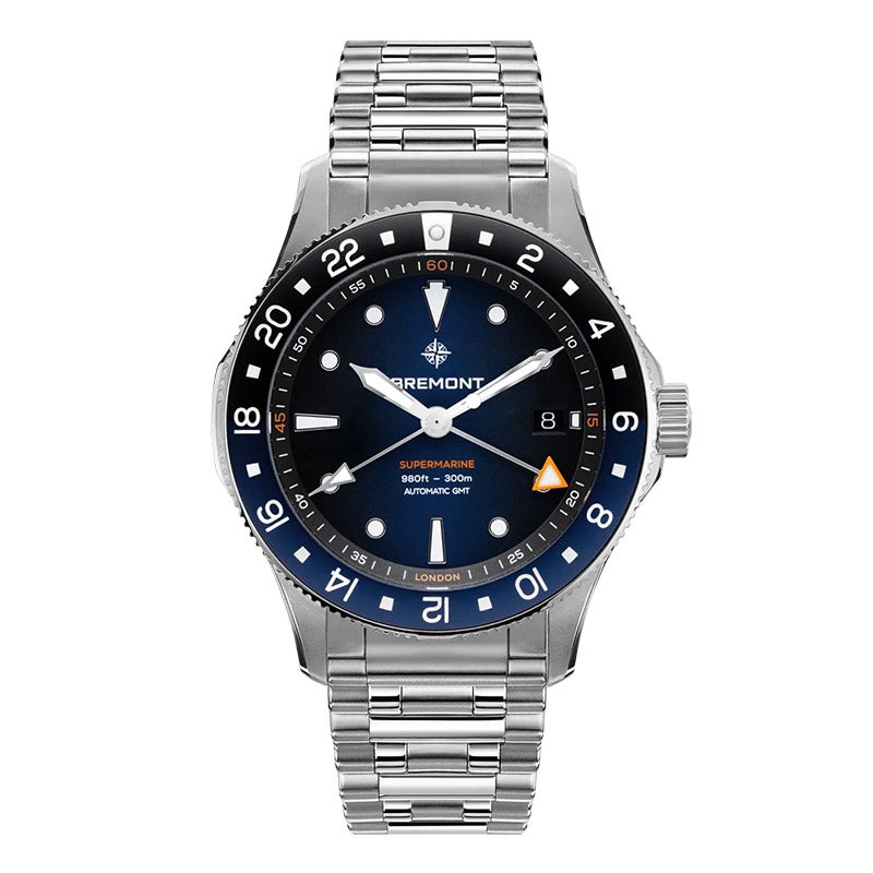 BREMONT SUPERMARINE 300M GMT Glacier Blue ブレモン スーパーマリン 300M GMT グレイシャーブルー SM40-GMT-SS-BLBK-B