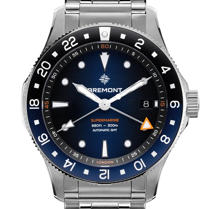 BREMONT SUPERMARINE 300M GMT Glacier Blue ブレモン スーパーマリン 300M GMT グレイシャーブルー SM40-GMT-SS-BLBK-B