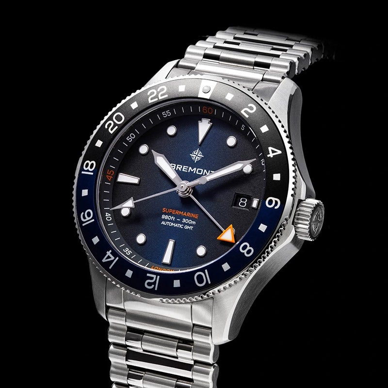 BREMONT SUPERMARINE 300M GMT Glacier Blue ブレモン スーパーマリン 300M GMT グレイシャーブルー SM40-GMT-SS-BLBK-B