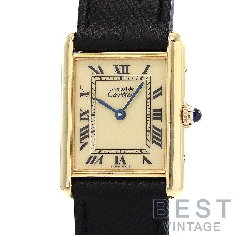 【中古】CARTIER MUST TANK LARGE MODEL VERMEIL カルティエ マスト タンク LM ヴェルメイユ W1002753 (590005)