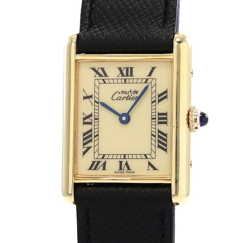 【中古】CARTIER MUST TANK LARGE MODEL VERMEIL カルティエ マスト タンク LM ヴェルメイユ W1002753 (590005)