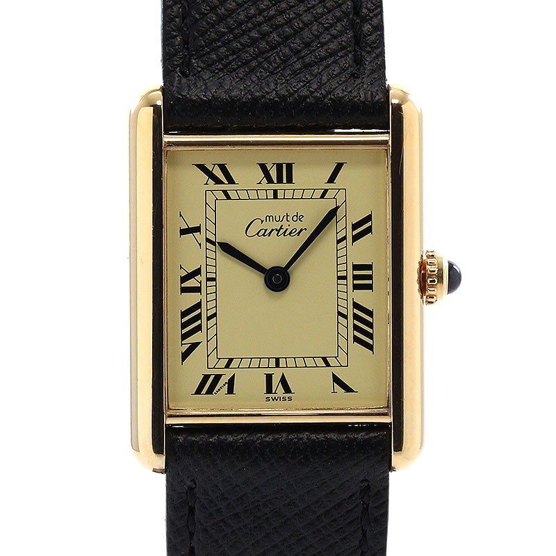 【中古】CARTIER MUST TANK LARGE MODEL VERMEIL カルティエ マスト タンク LM ヴェルメイユ W1002753 (590005)