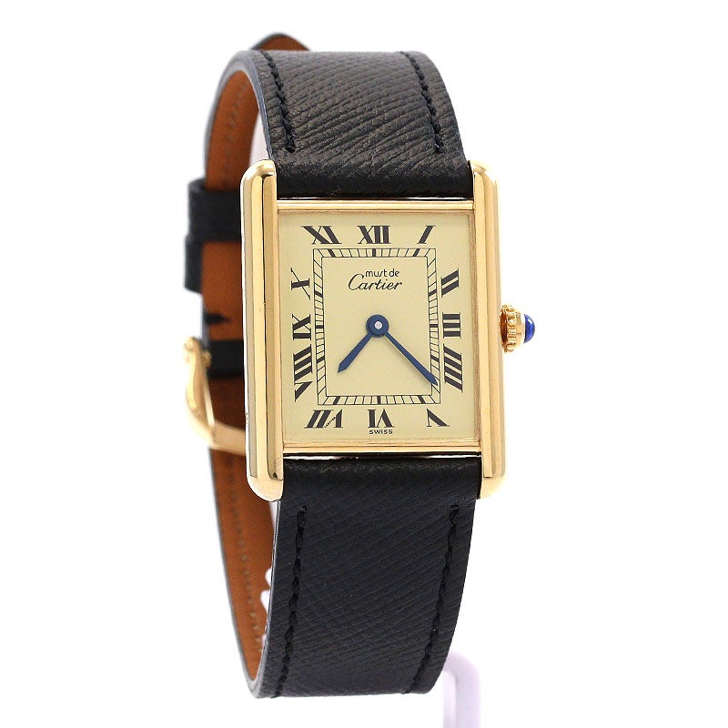 【中古】CARTIER MUST TANK LARGE MODEL VERMEIL カルティエ マスト タンク LM ヴェルメイユ W1002753 (590005)
