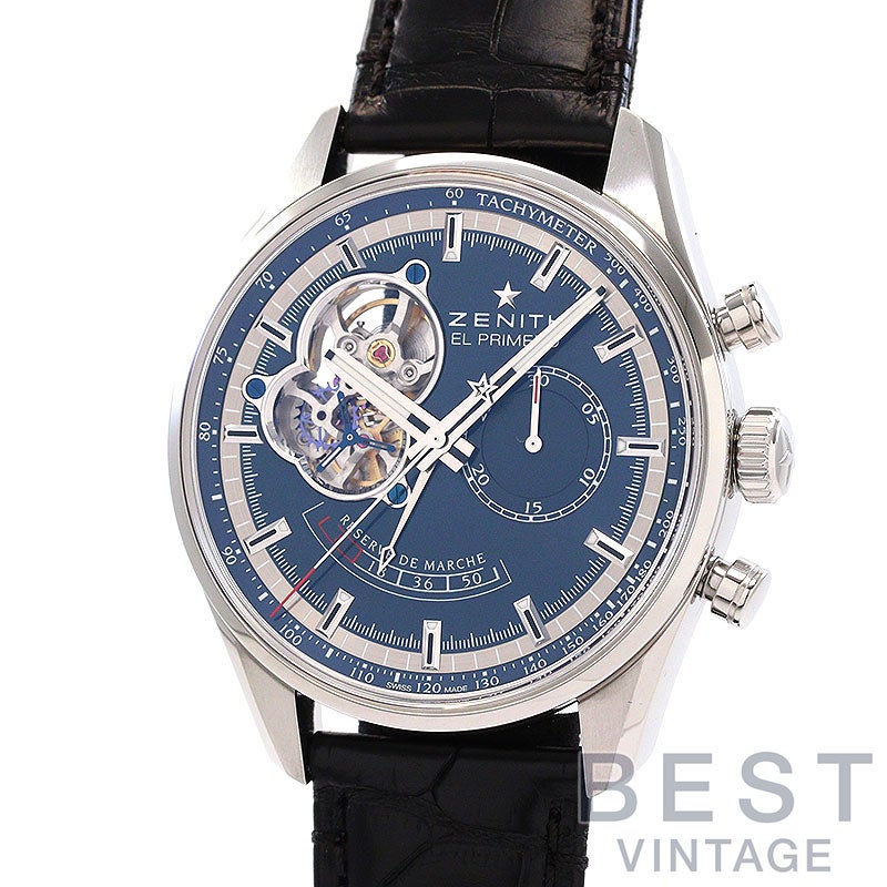 【中古】ZENITH CHRONOMASTER OPEN TRIBUTE TO CHARLES VERMOT ゼニス クロノマスターオープン シャルル・ベルモ トリビュート 03.2085.4021/51.C700
