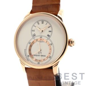 【中古】JAQUET DROZ GRANDE SECONDE QUANTIEME IVORY ENAMEL ジャケ・ドロー グラン・セコンド カンティエーム アイボリーエナメル J007023200