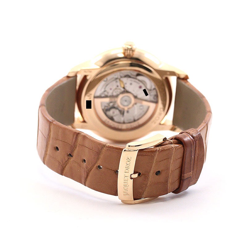 【中古】JAQUET DROZ GRANDE SECONDE QUANTIEME IVORY ENAMEL ジャケ・ドロー グラン・セコンド カンティエーム アイボリーエナメル J007023200