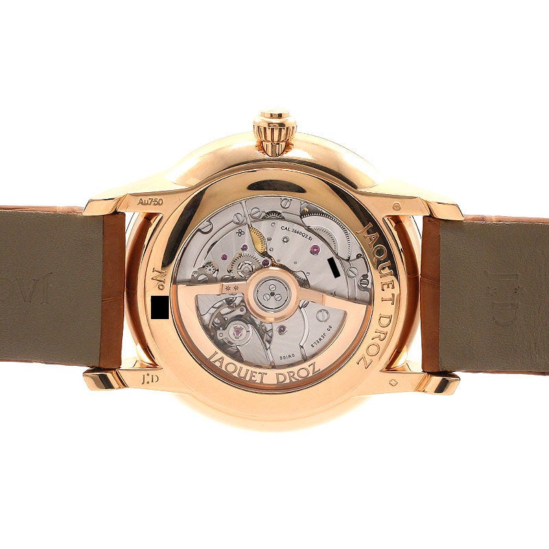 【中古】JAQUET DROZ GRANDE SECONDE QUANTIEME IVORY ENAMEL ジャケ・ドロー グラン・セコンド カンティエーム アイボリーエナメル J007023200