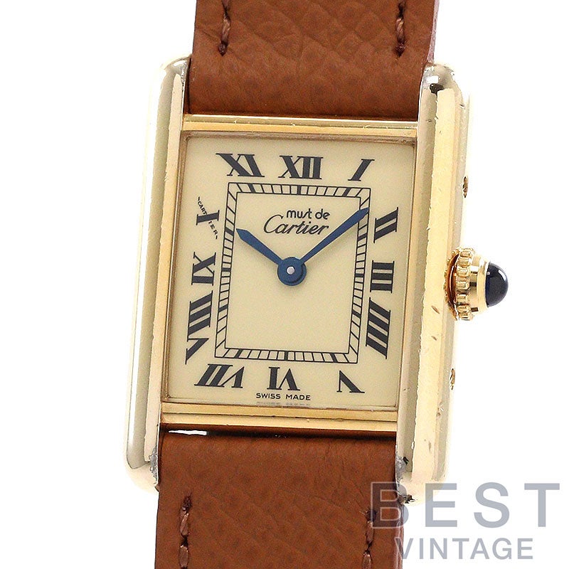 【中古】CARTIER MUST TANK SMALL MODEL VERMEIL カルティエ マスト タンク SM ヴェルメイユ W1003153