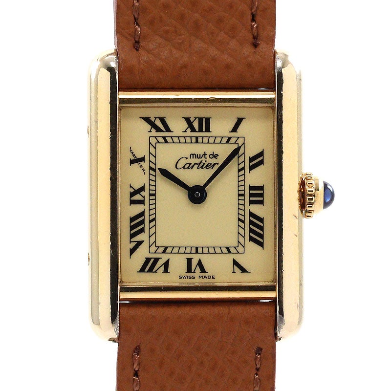 【中古】CARTIER MUST TANK SMALL MODEL VERMEIL カルティエ マスト タンク SM ヴェルメイユ W1003153