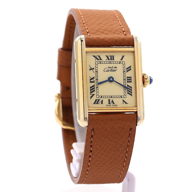 【中古】CARTIER MUST TANK SMALL MODEL VERMEIL カルティエ マスト タンク SM ヴェルメイユ W1003153