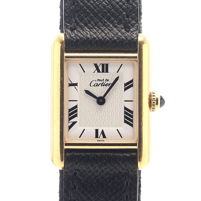 【中古】CARTIER MUST TANK SMALL MODEL VERMEIL カルティエ マストタンク SM ヴェルメイユ W1009654
