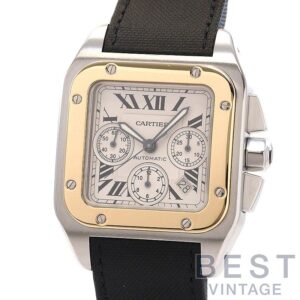 【中古】CARTIER SANTOS 100 EXTRA-LARGE MODEL CHRONOGRAPH カルティエ サントス 100 XL クロノグラフ W20091X7