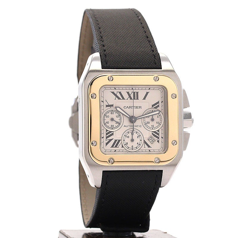 【中古】CARTIER SANTOS 100 EXTRA-LARGE MODEL CHRONOGRAPH カルティエ サントス 100 XL クロノグラフ W20091X7
