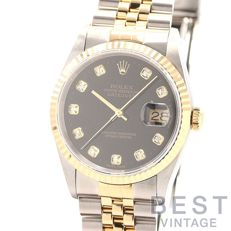 【中古】ROLEX OYSTER PERPETUAL DATEJUST 36 ロレックス オイスターパーペチュアル デイトジャスト 36 M16233-0028 (16233G)