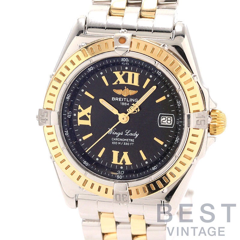 【中古】BREITLING WINGS LADY ブライトリング ウィングス・レディ D67350 (D685B30PAO)