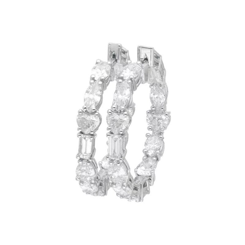 MARCO VALENTE Iconic collection Air Creole Earrings マルコ・ヴァレンテ アイコニック コレクション エア クレオール イヤリング MV-EA04BL-MIX-W