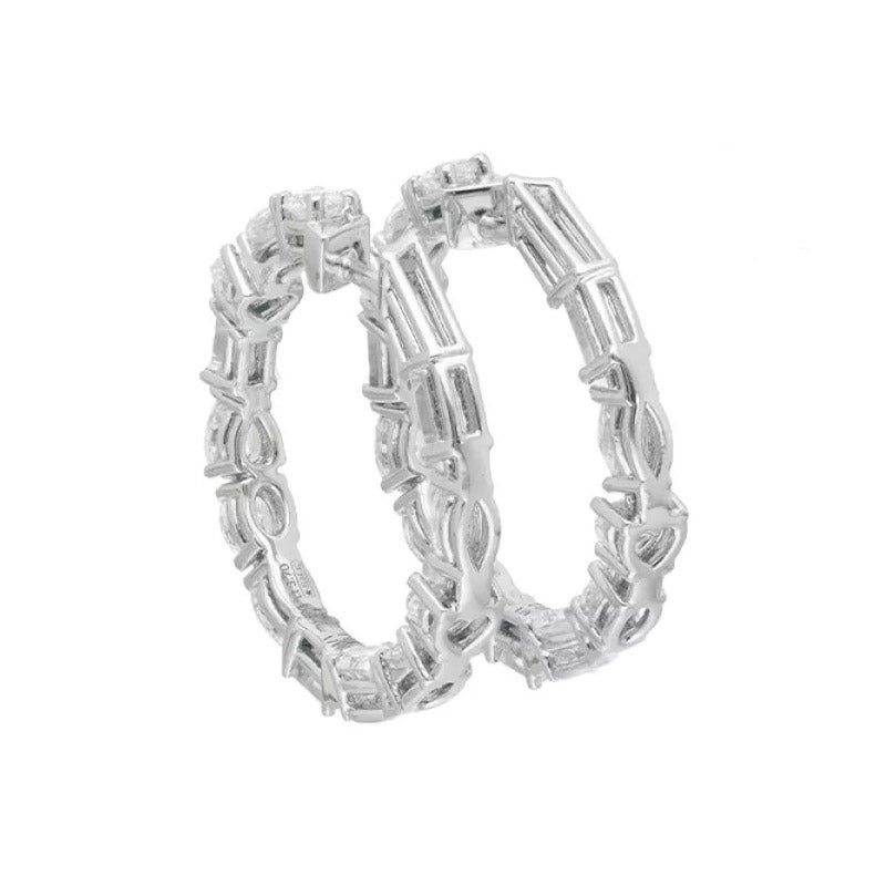 MARCO VALENTE Iconic collection Air Creole Earrings マルコ・ヴァレンテ アイコニック コレクション エア クレオール イヤリング MV-EA04BL-MIX-W