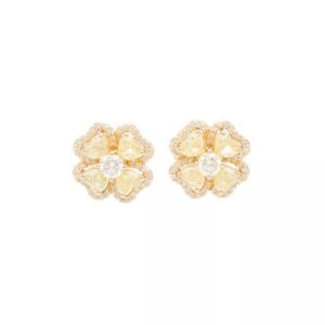 MARCO VALENTE Iconic collection Four-leaf clover earrings マルコ・ヴァレンテ アイコニック コレクション フォーリーフ クローバー イヤリング MV-EACLO04CS-Y