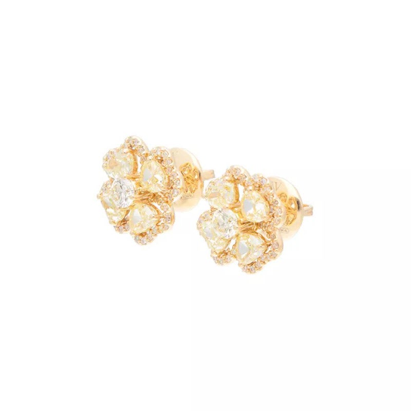 MARCO VALENTE Iconic collection Four-leaf clover earrings マルコ・ヴァレンテ アイコニック コレクション フォーリーフ クローバー イヤリング MV-EACLO04CS-Y