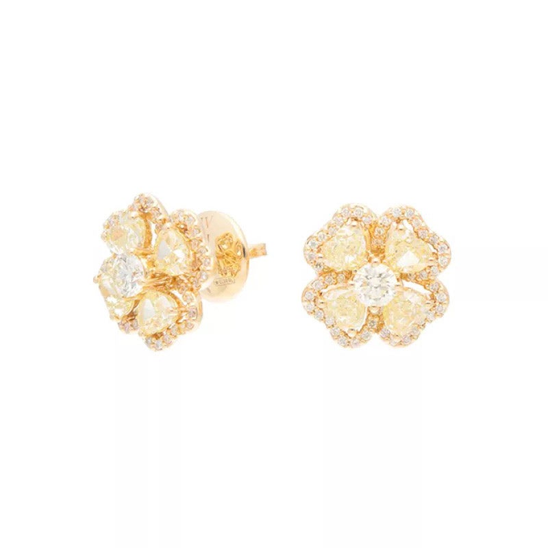 MARCO VALENTE Iconic collection Four-leaf clover earrings マルコ・ヴァレンテ アイコニック コレクション フォーリーフ クローバー イヤリング MV-EACLO04CS-Y