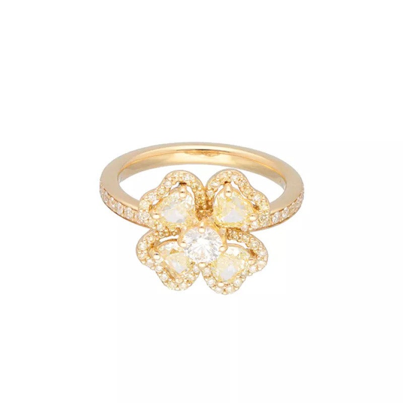 MARCO VALENTE Iconic collection Four-leaf clover rings マルコ・ヴァレンテ アイコニック コレクション フォーリーフ クローバー リング MV-RCLO04CS-Y