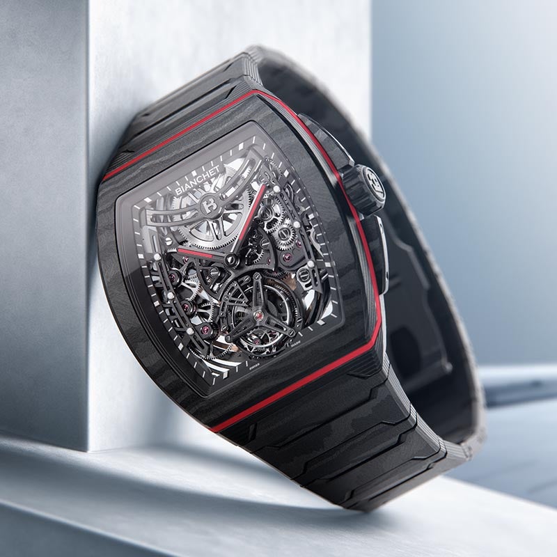 BIANCHET ULTRAFINO TONNEAU CARBON SKELETON RED ビアンシェ ウルトラフィーノ・トノー スケルトン カーボン レッド UFFTSKCBRD