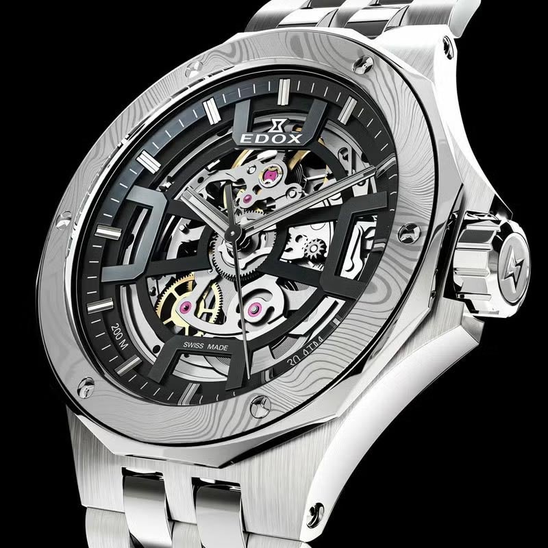 EDOX DELFIN THE ORIGINAL MECANO AUTOMATIC DAMASCUS LIMITED EDITION エドックス デルフィン オリジナル メカノ オートマティック ダマスカス リミテッドエディション 85310-3DM-NGIN