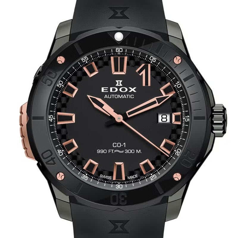 EDOX CHRONOFFSHORE-1 BEZEL LOCK DATE AUTOMATIC エドックス クロノオフショア1 ベゼルロック デイト オートマティック 80137-37GNR-CANR