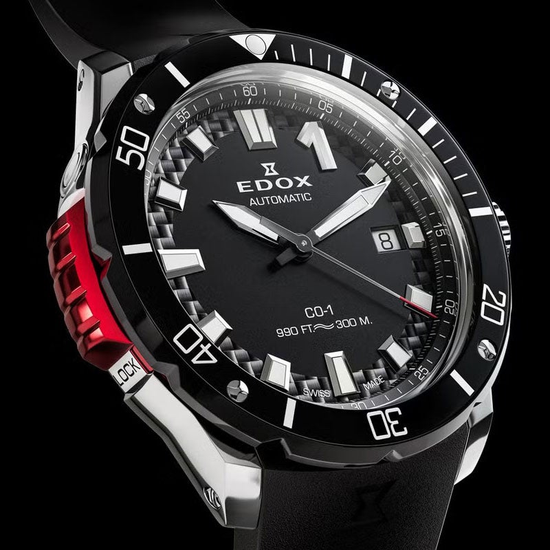 EDOX CHRONOFFSHORE-1 BEZEL LOCK DATE AUTOMATIC エドックス クロノオフショア1 ベゼルロック デイト オートマティック 80137-3NR-CANN