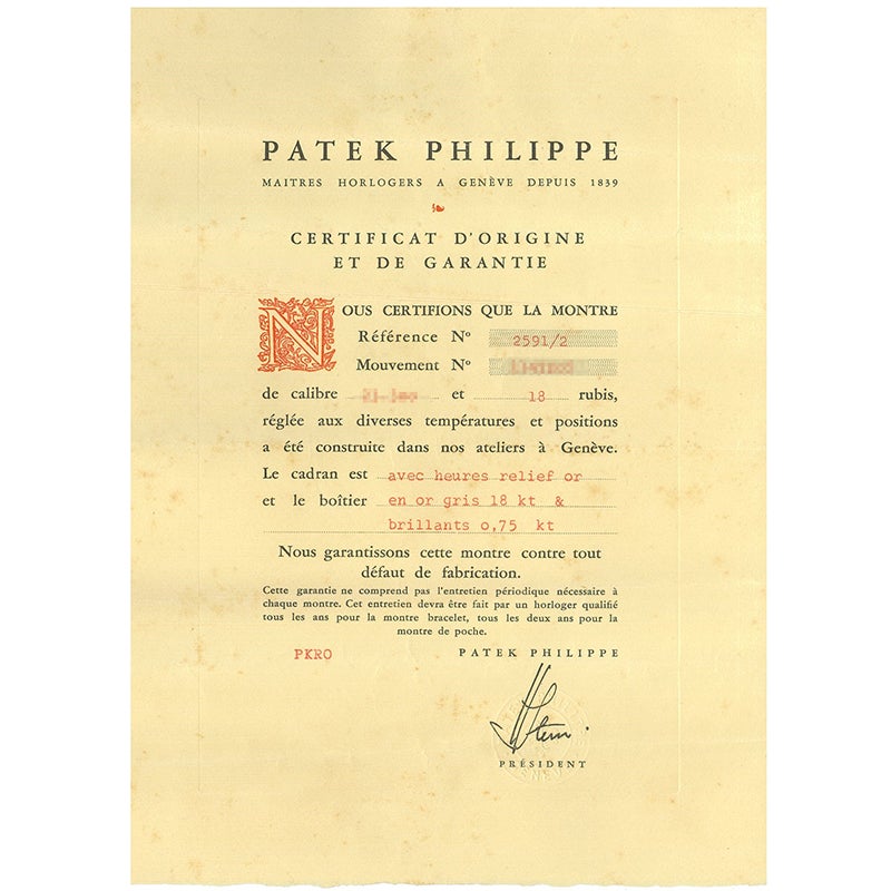 【中古】PATEK PHILIPPE CALATRAVA パテック・フィリップ カラトラバ 2591/2G