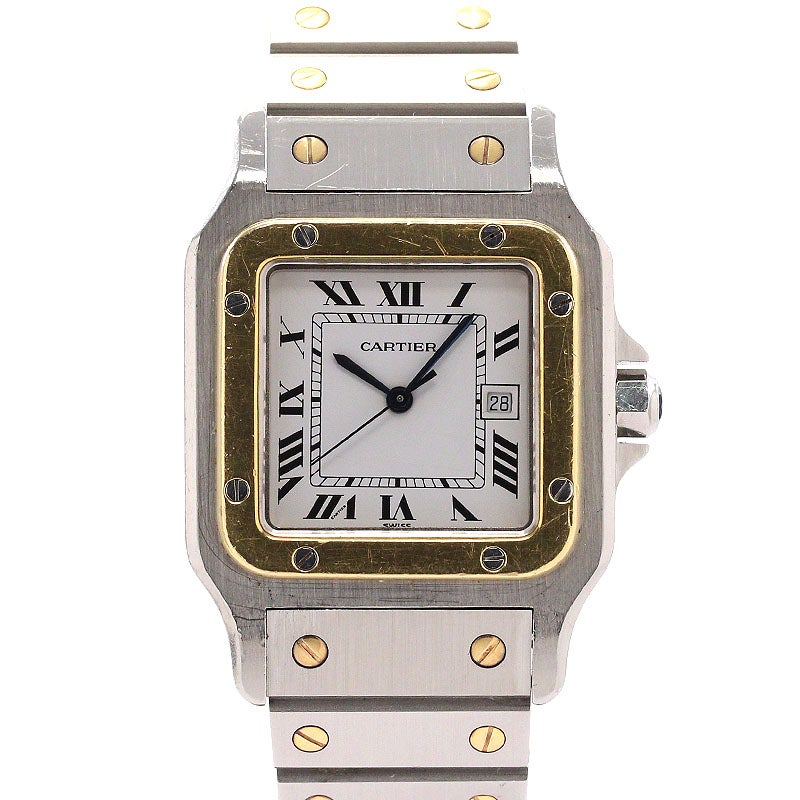 【中古】CARTIER SANTOS CARREE LARGE MODEL カルティエ サントス カレ LM 81036283 (2961)