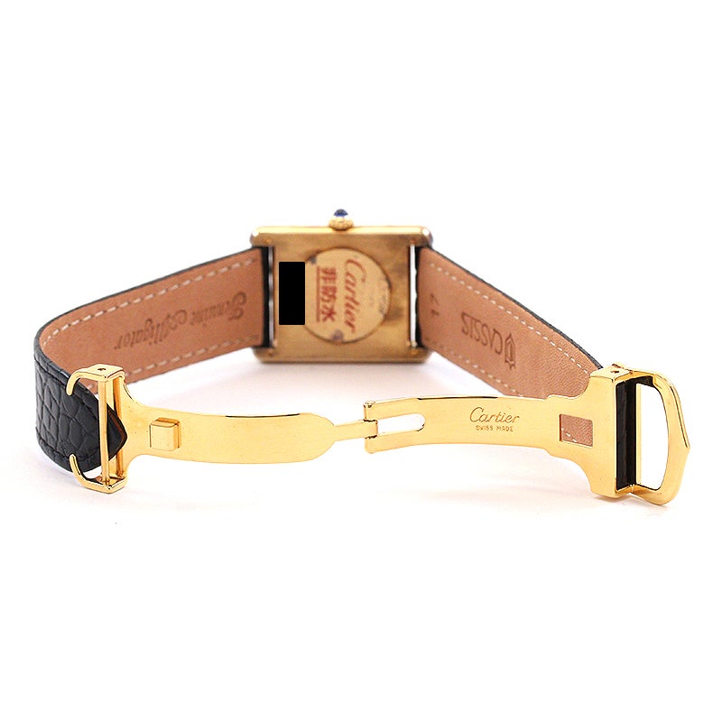 【中古】CARTIER MUST TANK LARGE MODEL VERMEIL カルティエ マスト タンク LM ヴェルメイユ 590005