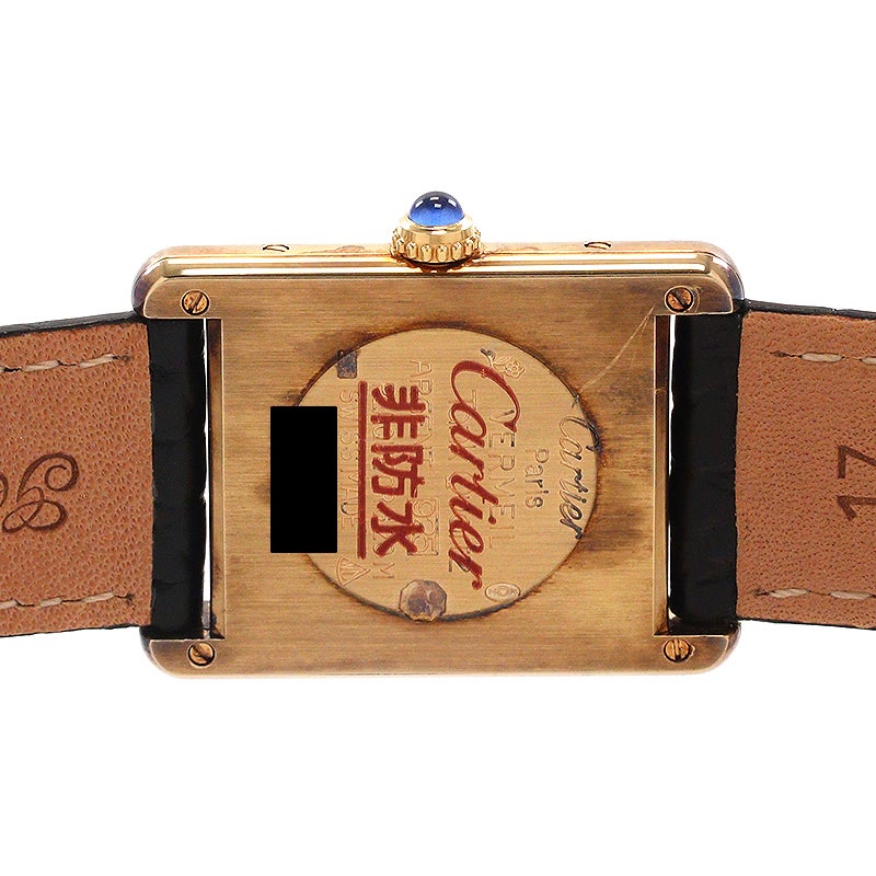【中古】CARTIER MUST TANK LARGE MODEL VERMEIL カルティエ マスト タンク LM ヴェルメイユ 590005