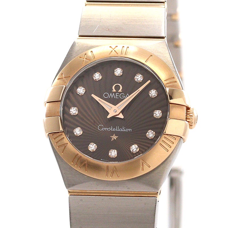 【中古】OMEGA CONSTELLATION BRUSH QUARTZ 24MM オメガ コンステレーション ブラッシュ クォーツ 24MM 123.20.24.60.63.001